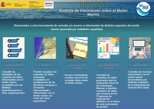 Imagen aplicación INFOMAR