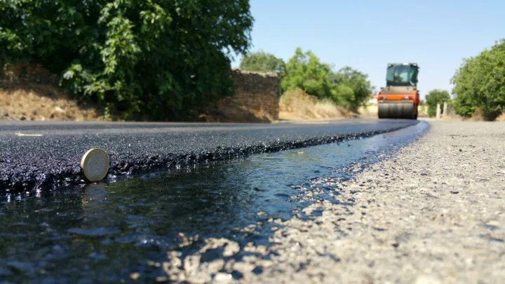 Compactación de una carretera