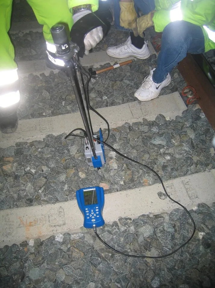 Ensayo de penetración en balasto de línea ferroviaria utilizando un Panda