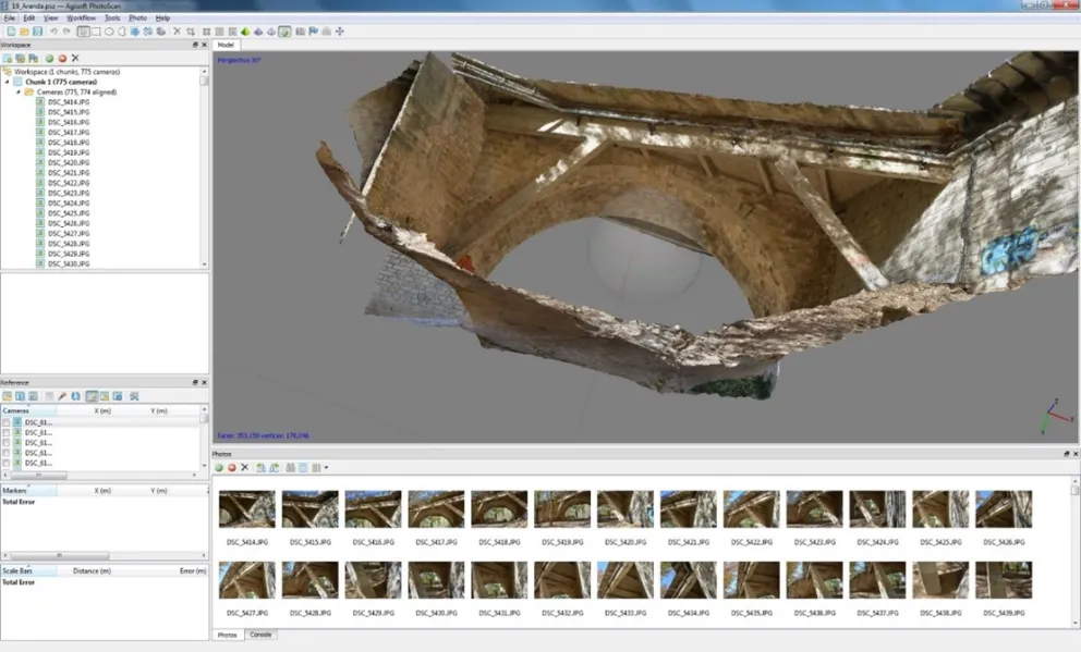 Foto del modelo 3d de un puente histórico