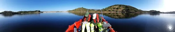Campaña de muestreo conjunta en el embalse fronterizo de Chanza (Huelva)