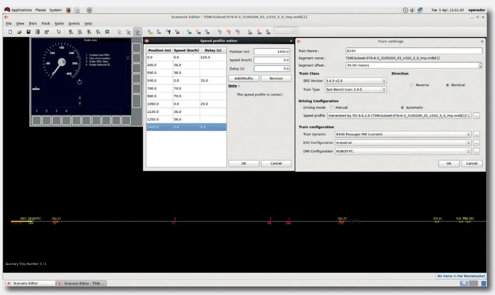 Ejecución de una secuencia de test del SS-076 en el LIF.