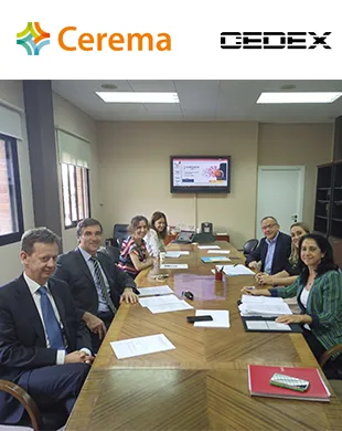 Miembros del CEDEX y del CEREMA reunidos