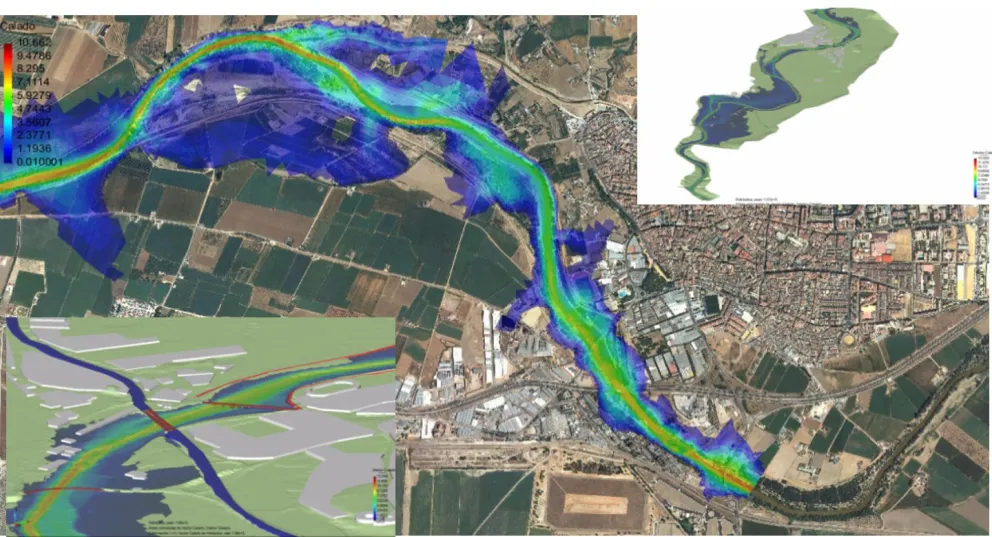 Modelación numérica con Iber. Andújar (Jaén)