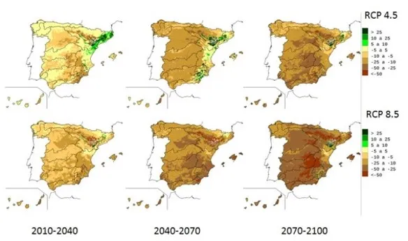 Estudio del impacto del cambio climático en las precipitaciones máximas en España