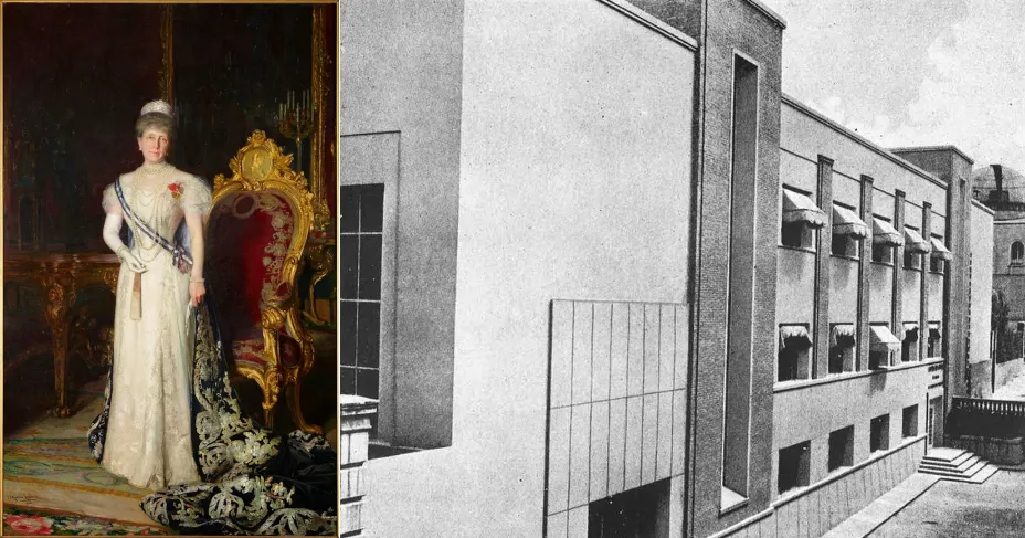 Foto de María Cristina de Austria y el Laboratorio en 1943
