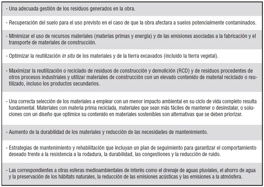 Principales medidas correctoras/reductoras de impactos