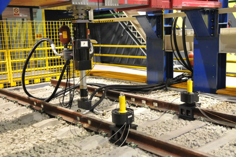 Detalle de los actuadores hidráulicos