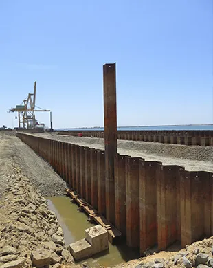 Imagen de un muelle portuario