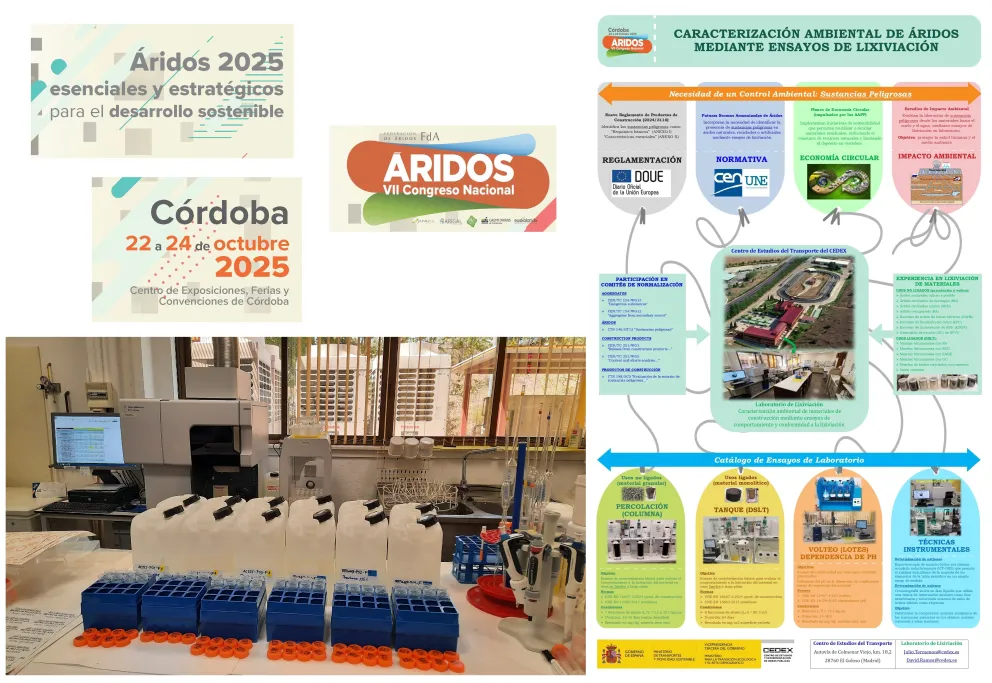 Poster del VII Congreso de áridos con todo tipo de información sobre él