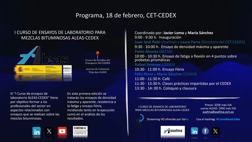 Agenda del curso ASEFMA CET