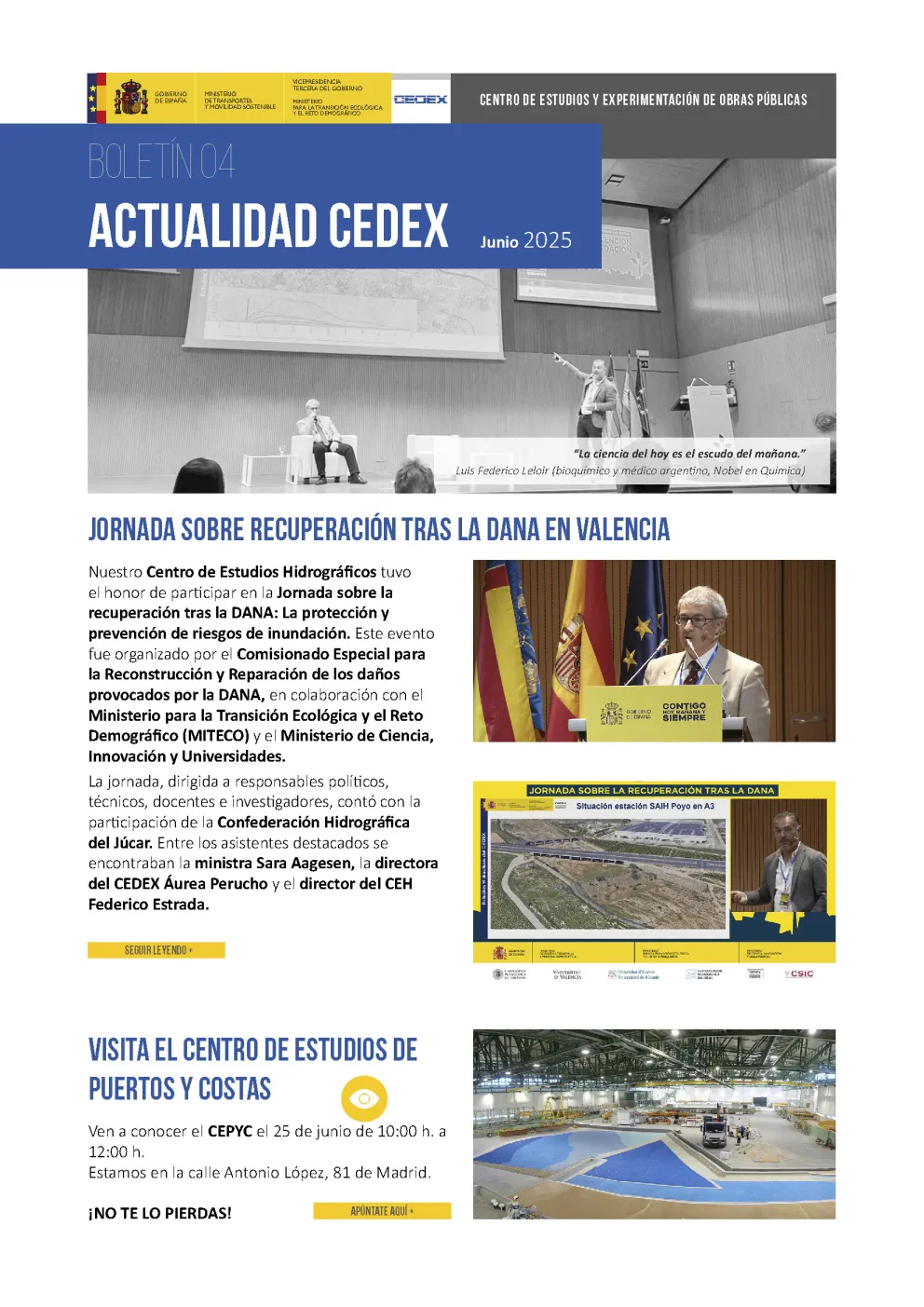 Boletín nº 4 Actualidad CEDEX junio 2025