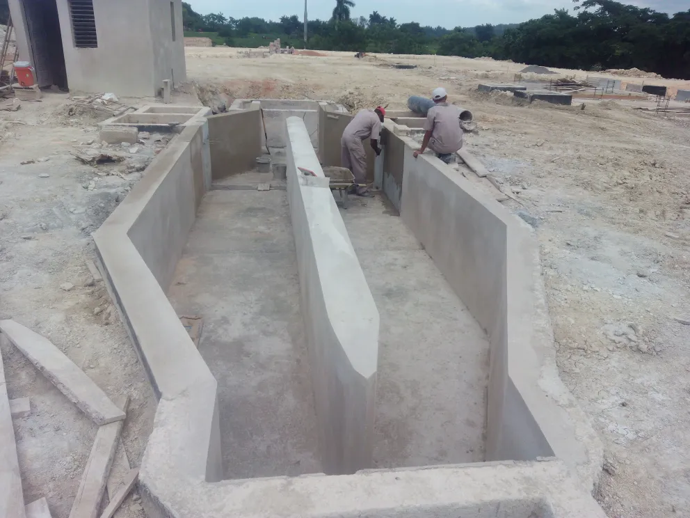 Ejecución del desarenador estático de una EDAR