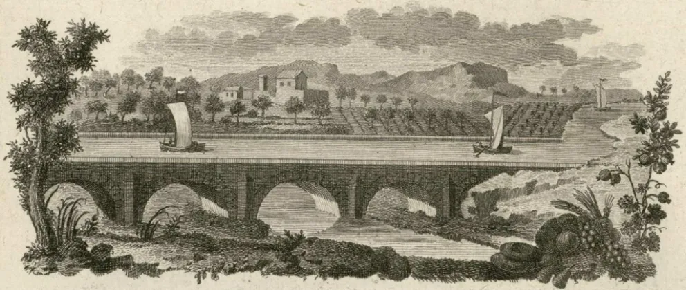 Grabado canal navegable