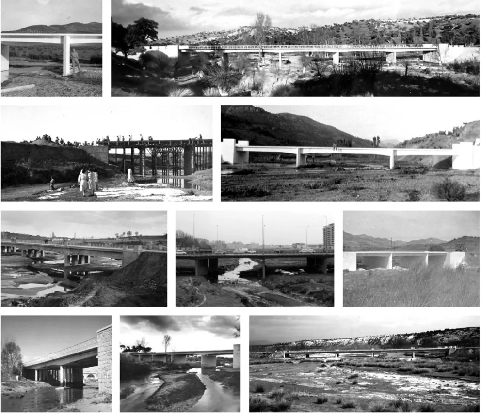 Fotografías de algunos Puentes de Altura Estricta. Descripción larga a continuación.