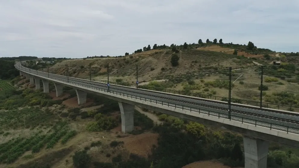 Vista aérea del Viaducto de Minglanilla