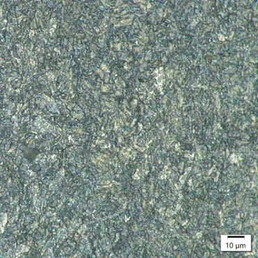 Microestructura de ferrita-perlita de acero corten