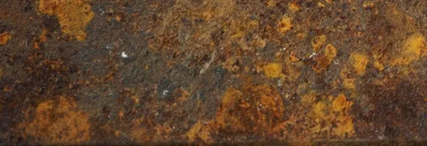 Pátina dañada de acero corten