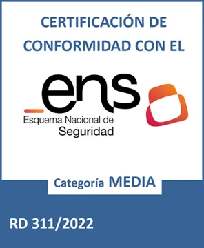 Distintivo ENS Certificación Media RD311-2022