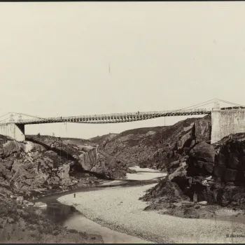 Puente colgante del río Alcanadre