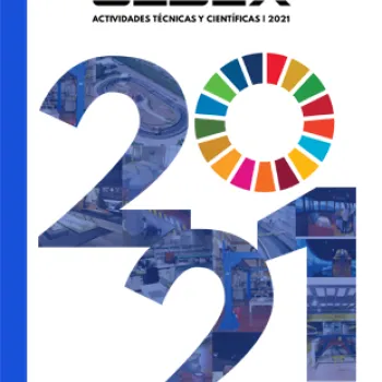 Portada de la Memoria 2021 del CEDEX