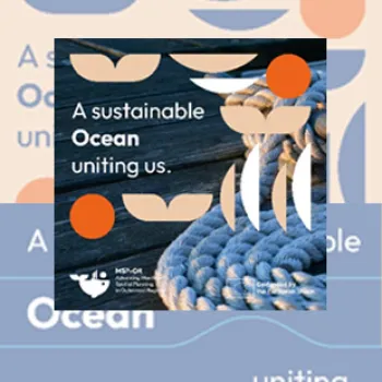 Cartel informativo A sustainable Ocean uniting us