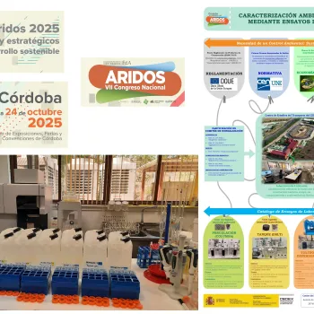 Poster del VII Congreso de áridos con todo tipo de información sobre él