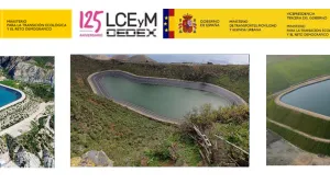 Tres balsas y logotipos del MITMA y MITERD