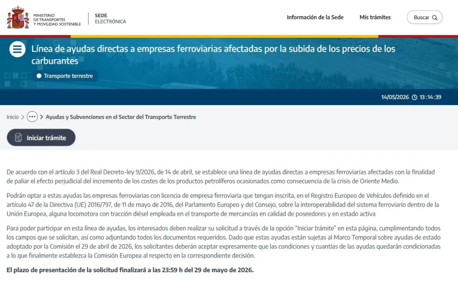 Transportes abre el plazo para solicitar las ayudas directas de 15.000 ...